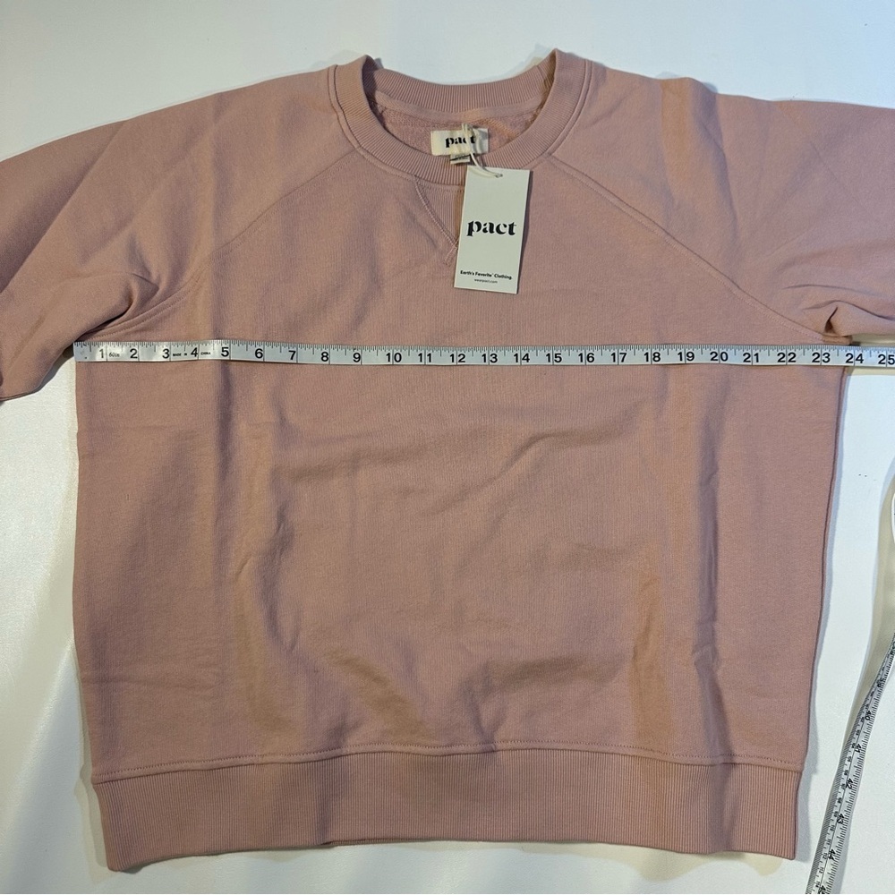 NWT Pact 100% Organic Cotton Pale Mauve French Terry 2-Piece Lounge Sweatsuit - Picture 4 of 9